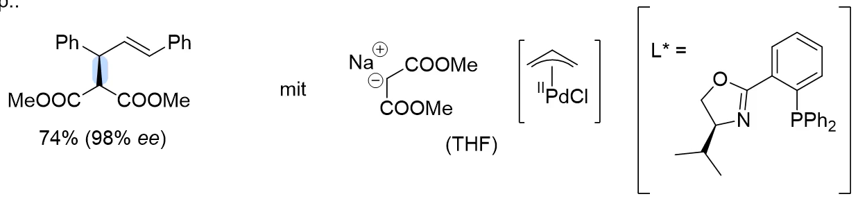 Enantioselektivität der Pdkatalysierten Allylierung... Organische